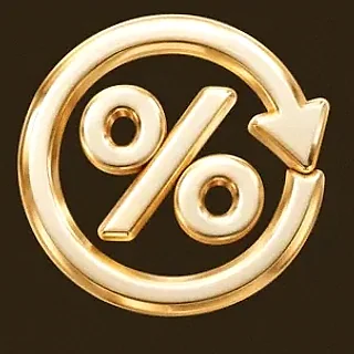 Gold percent symbol — Simsinos