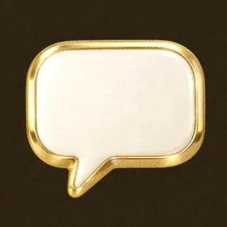 Gold speech bubble — Simsinos