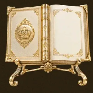 Ornate open book — Simsinos