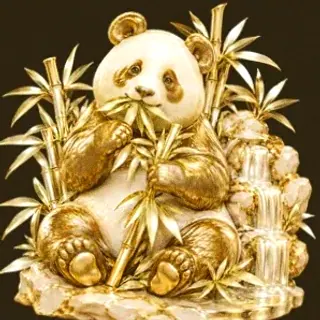 Panda eating bamboo — Simsinos