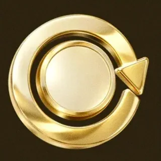 Gold circular arrow — Simsinos